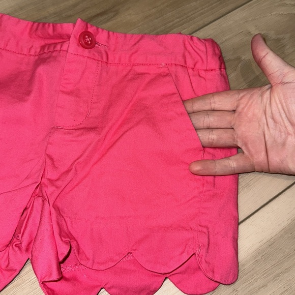 EUC Girls Pink Size 6 Gymboree Store Brand Scallop Shorts Adjustable Waist - Picture 4 of 8